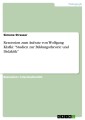 Rezension zum Aufsatz von Wolfgang Klafki: "Studien zur Bildungstheorie und Didaktik"
