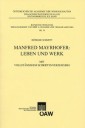 Manfred Mayrhofer: Leben und Werk