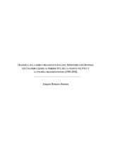 Dinámica del cambio organizacional del Ministerio de Defensa de Colombia desde la perspectiva de la ciencia política y la teoría organizacional (1990 -2002)