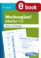 Wochenplan Mathe 1/2,  Zahlen und Mengen