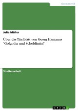 Über das Titelblatt von Georg Hamanns 